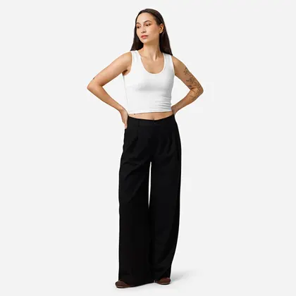 All-Over Print Cotton Crop Top
