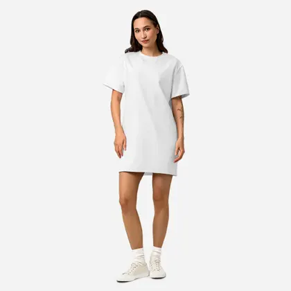 All-Over Print Cotton T-Shirt Dress