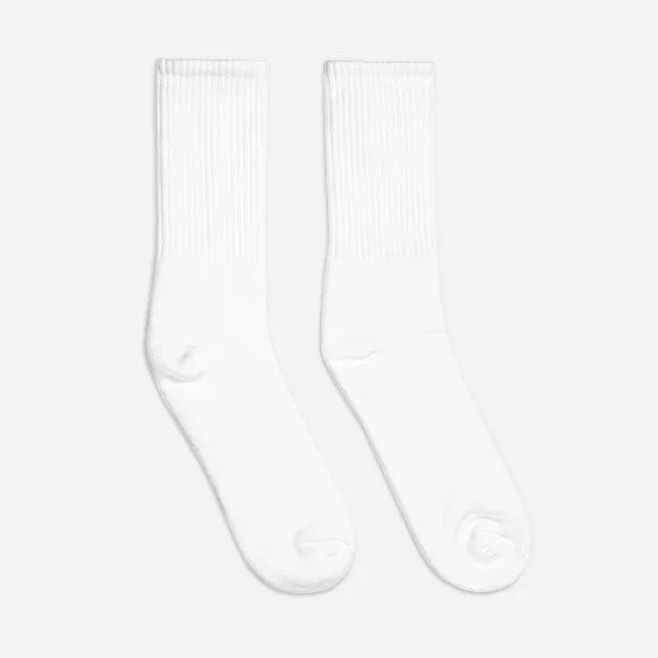 Embroidered Crew Socks | SOCCO SC200