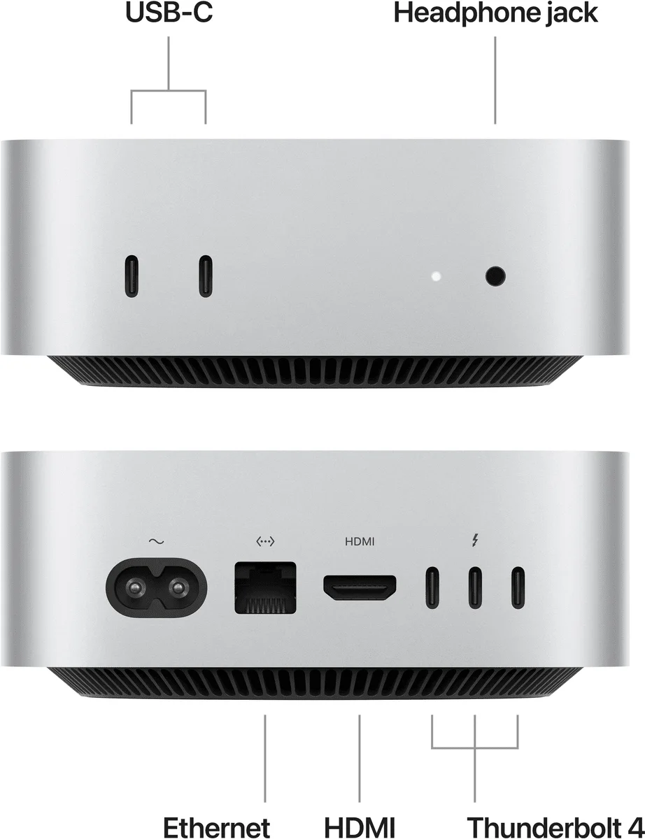 Alquila Ordenador de sobremesa Apple Mac mini - Procesador M4 de 10 núcleos - 16 GB de RAM - SSD de 512 GB - CPU con GPU integrada de 10 núcleos desde 15,49 € al mes