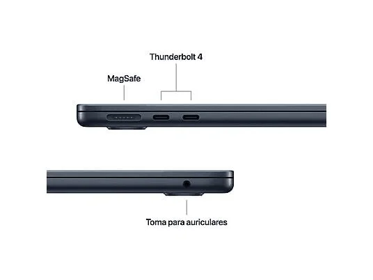 Alquila Portátil Apple MacBook Air de 13" - Procesador M5 de 10 núcleos - 16 GB de RAM - SSD de 1 TB - Procesador de 10 núcleos - Teclado en español (QWERTY) desde 43,49 € al mes