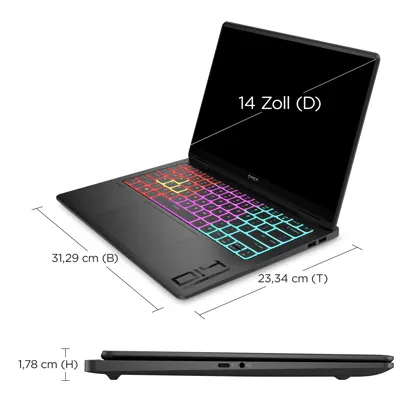Alquila Portátil para juegos HP Omen 14-fb0073ng - Intel® Core™ Ultra 7-155H - 16 GB - SSD de 1 TB - NVIDIA® GeForce® RTX™ 4060 - Alemán (QWERTZ) desde 24,49 € al mes