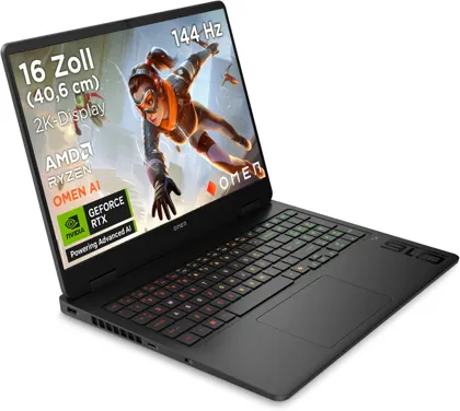 Alquila Portátil para juegos HP Omen 16 16-ap0091ng - AMD Ryzen™ 9 8940HX - 16 GB - SSD de 1 TB - NVIDIA® GeForce® RTX™ 5060 - Alemán (QWERTZ) desde 24,49 € al mes