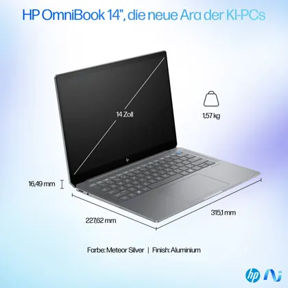 Alquila Portátil HP OmniBook Ultra 14-fd0097ng - AMD Ryzen™ 9 AI HX 375 - 32 GB - SSD de 1 TB - AMD Radeon 890M - Alemán (QWERTZ) desde 35,49 € al mes
